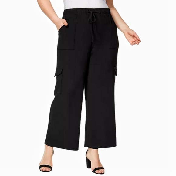 Dictionary - Black Cargo Straight Leg Pants - Picture 1 of 15